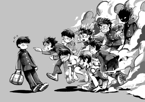 aoicocare: One of my submission for Float : Mob Psycho 100 Fanbook! I had so much fun drawing this p