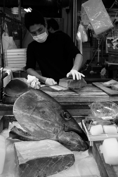Master at work, Tokyo fish market