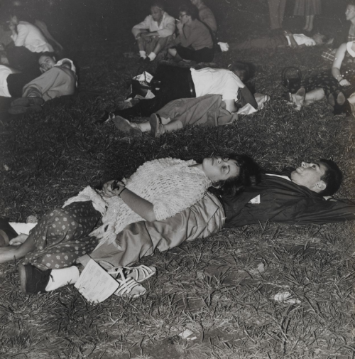  Weegee.  Village Concert, circa 1951.  