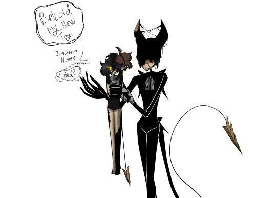BATIM/BATDR Au With The Ink Demon's New 'Human'