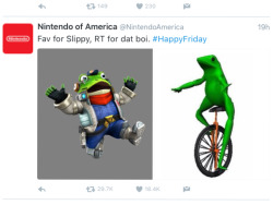 edge-level-100:  This is a tweet posted by the official Nintendo of America Twitter account…..