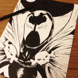 7think:  Done with Spawn! #spawn #illustration #pentel 
