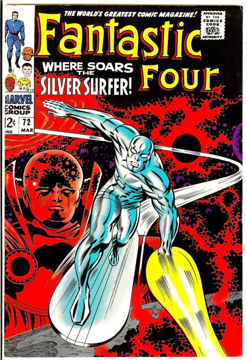 Fantastic Four # 72 , March 1968 , Marvel ComicsOn the cover : Silver Surfer ; the Watcher 