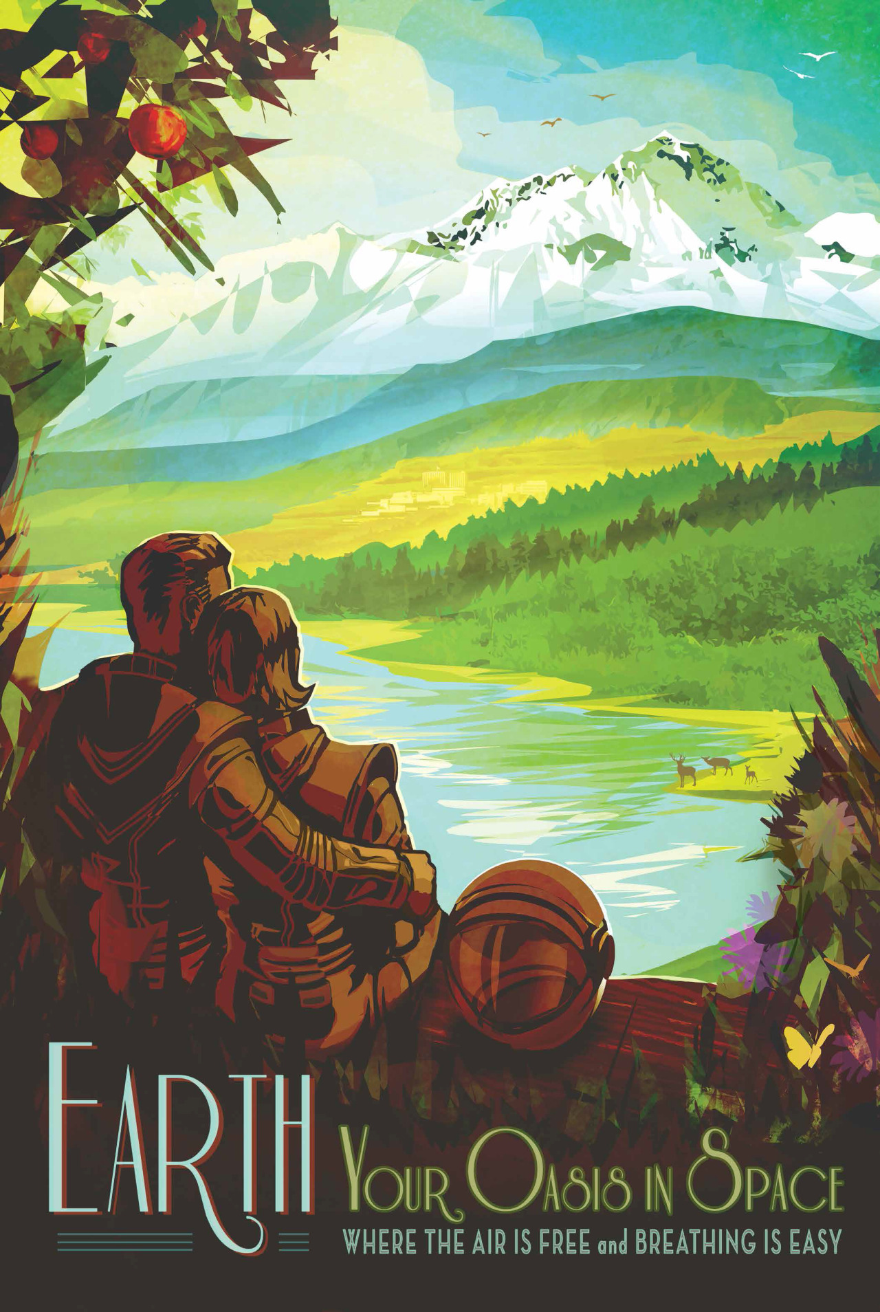 geekynerfherder:  A set of imaginative travel destination posters from NASA Jet Propulsion