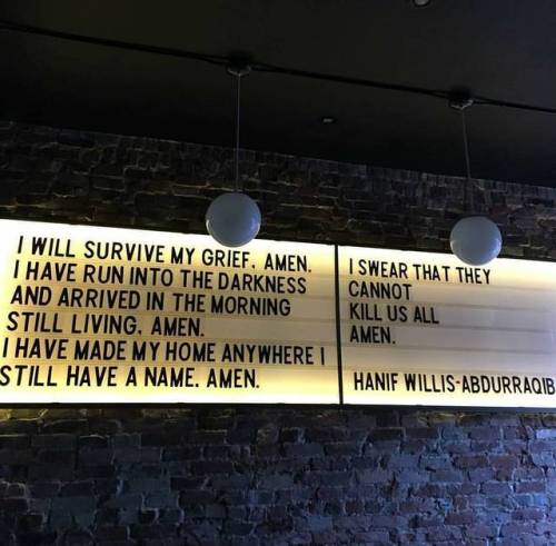 into-the-weeds:buttonpoetry:Button author Hanif Willis-Abdurraqib’s poem featured on the sign of Smo