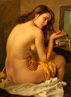  Nude before the Mirror (1945) Serge Ivanoff (1893-1983) 