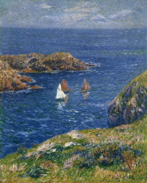 Ouessant, Calm Seas   -   Henri Moret   1905French  1856-1913Oil on canvas , 93 x 74 cm.Private Coll