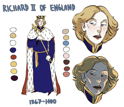 daintyfoot: Did a little Richard II to practice character design. Twitter crosspost