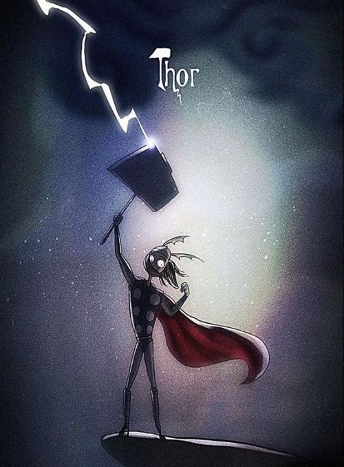cinexphile:  Comic book superheroes (Tim Burton style) by Andrew Tarusov
