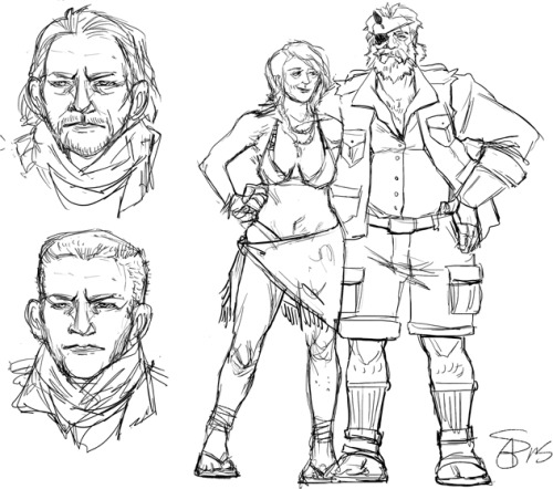 Dug through some poorly-named PSDs and pulled out some Metal Gear sketches from the end of 2015 that