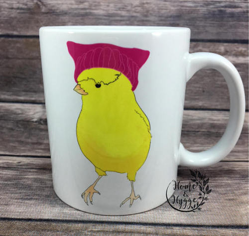 Pussy Hat Bird Mug //HomeAndHygge