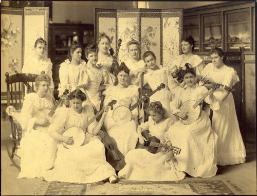 wellesleymag: The Wellesley College Banjo Club, 1892.