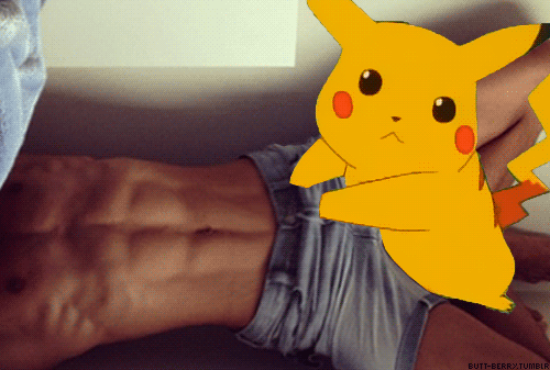 jonathanjo:  A sexy muscled guy and some Pokemons… that disturbing me. Follow my