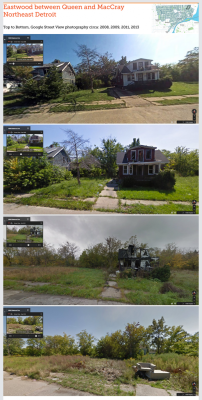 viewsource:  Google Street View portraits of Detroit deterioration 