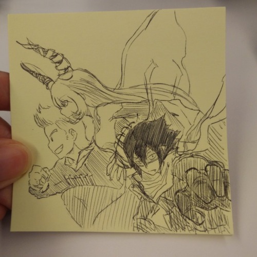 Work Doodle: The Big Three.. Screwed Up Suneater - Will Redraw This