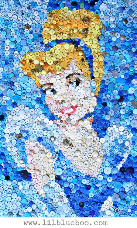 fuckyeahcraft:  Gorgeous Cinderella button collage from Little Blue Boo. 