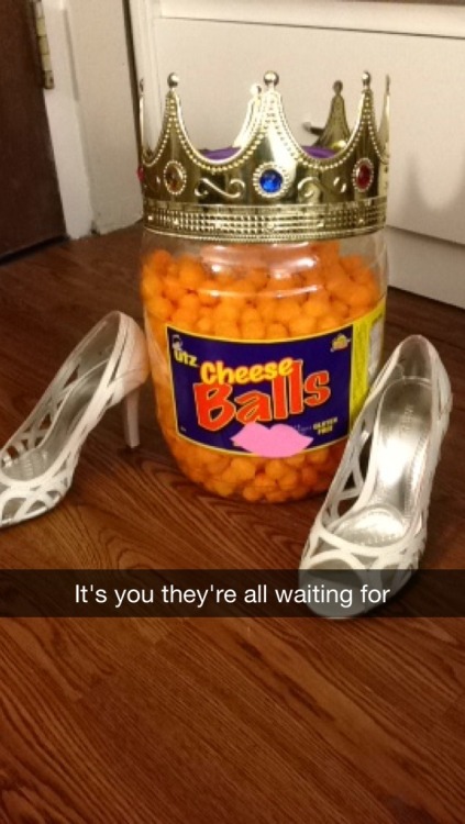 wonderland-perspective: My sister keeps sending me snapchat of her cheese balls….