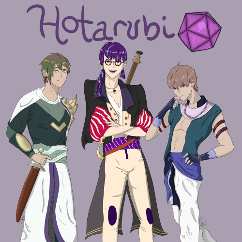 Hi Welcome To Me Drawing DnD Au Hotarubi Boys Just Because I Can. I Present Cleric Haku, Bard Zenji (duh),