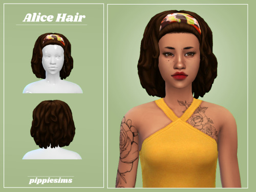 Alice Hair Comes with a hair wrap accessory with 18 swatches. BGC18 EA Colors (moddified maxis)All L