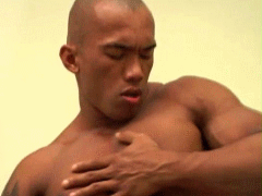 Asianmusclemaster:  Asian Muscle Master Can’t Help Rubbing His Big Hard Tits While