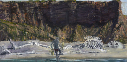 Euan Macleod (New Zealander, b. 1956, Christchurch, New Zealand) - On The Beach, 2014  Paintings: Oi