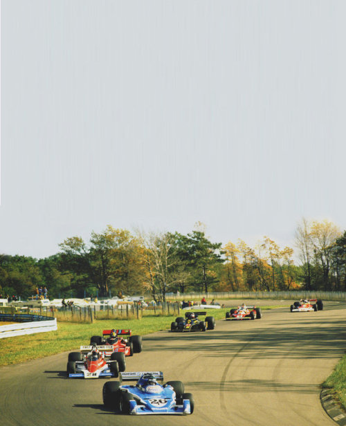 steel-and-asphalt - Jacques Laffite’s Ligier (#26) leads the way...