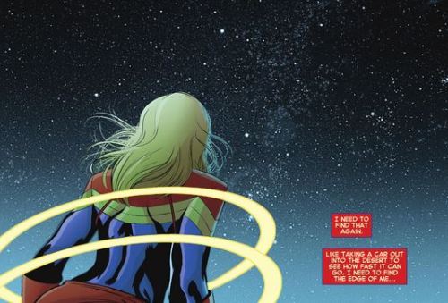 iamwrappedupinbooks:Captain Marvel #1Higher, Further, Faster, More: Part One