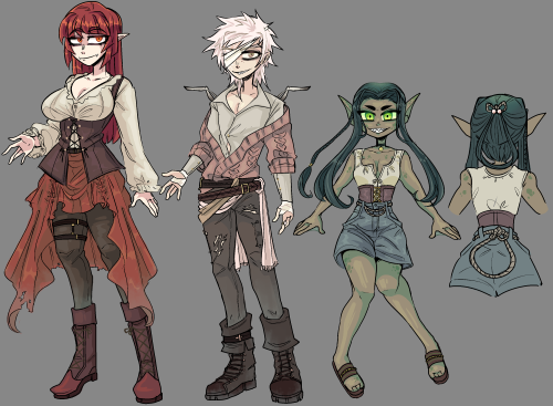 made some pirate oc’s a few years ago, now im finally giving them good designs……here’s