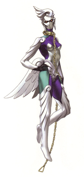 Select character designs from Soul Hackers.