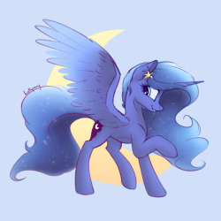 lollipony:Not my usual style, but I hope you can still enjoy this moon horse!