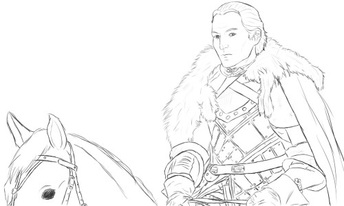 magerightsandkittens:Have some Sebastian Vael in Robb Stark’s armor uvu Sketched this for princeofex