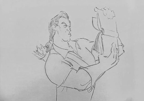 the-disney-elite:Andreas Deja’s pencil animation for Gaston from Beauty and the Beast.