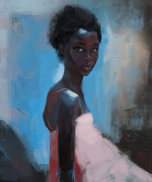 bciacco:  Painting practice.  When ever I see this model i feel compelled to study here face and skin tones.  