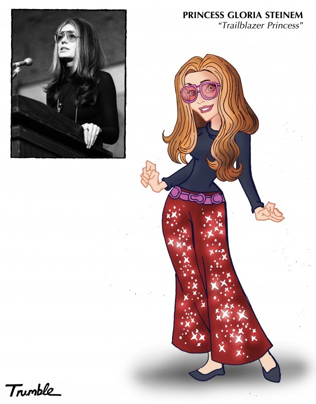 bitch-media:  An artist puts the Disney princess filter on real life role models. 