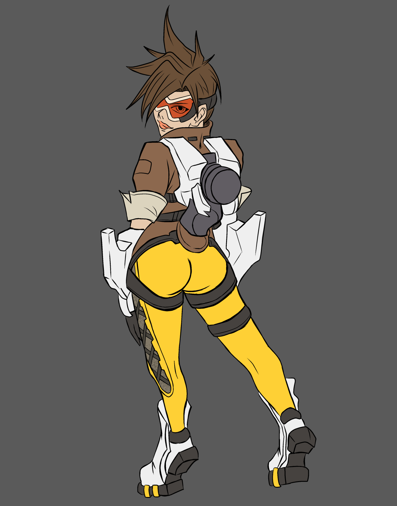 punishmentxsin:  Primera vez que dibujo a Tracer de Overwatch. Admito que me encantó