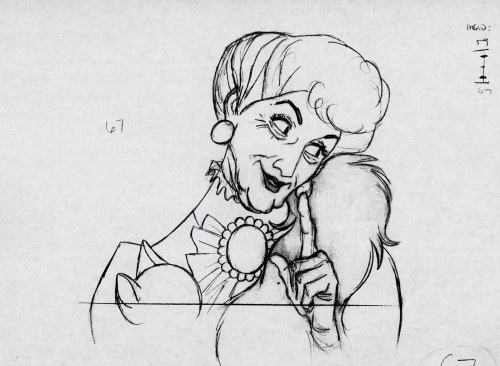 scurviesdisneyblog:Madame Bonfamille animated by Milt Kahl for The Aristocats“Even after all those y