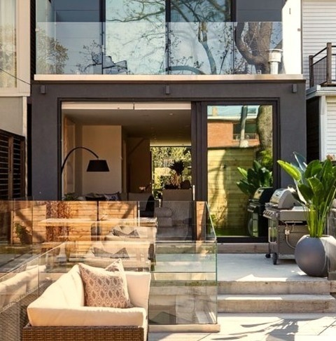 Deck - Contemporary DeckLarge Trendy Backyard Deck Photo With No Cover