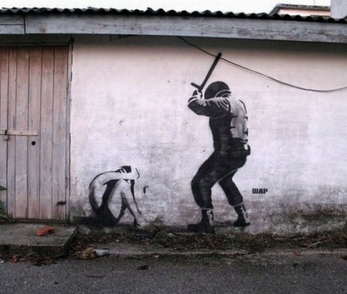 161crew:  Трафаретное граффити от Шарика из города Симферополь / Stencil Art by Sharik from Simferopol city, Ukraine 