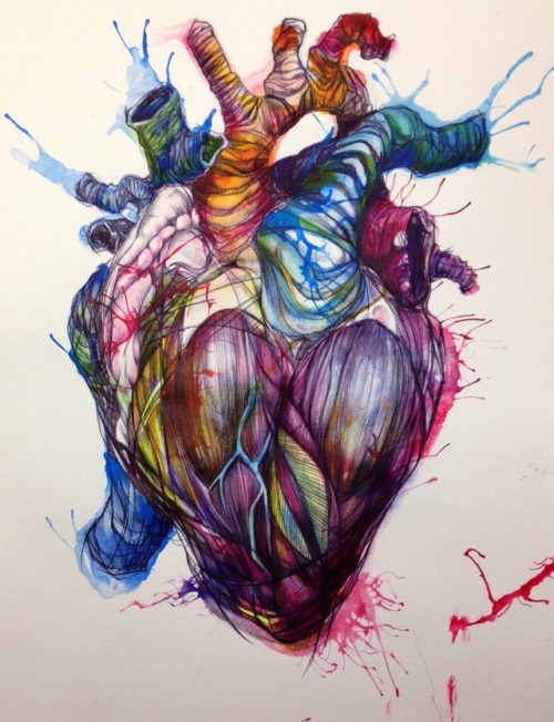 Porn painted-rooftops:  Biro and ink heart photos