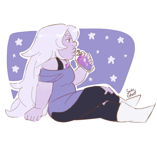 socksghost:  Tea, Coffee, and Slurpee.I don’t think Pearl actually drinks tea, maybe she just likes the aroma? :>