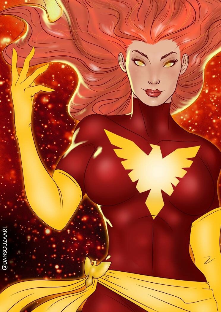 thewhitehotroom:  Dark Phoenix by Souza Art.