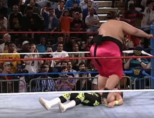 jobbersquashwrestling: My favourite Yokozuna match.Yokozuna vs P.J. Walker.Look at that cute little 