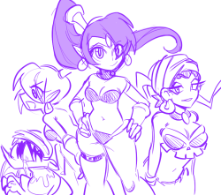 additionalart:  Shantae doodles 