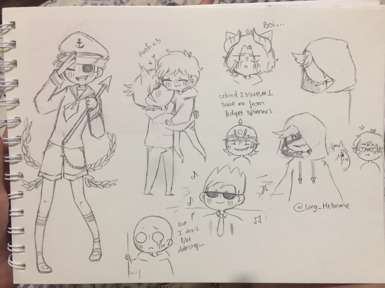 long-melonne:  I’m back to school… Again, so yeah This is my doodles in a week