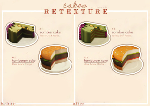 🍰 CAKES RETEXTURE 🍰