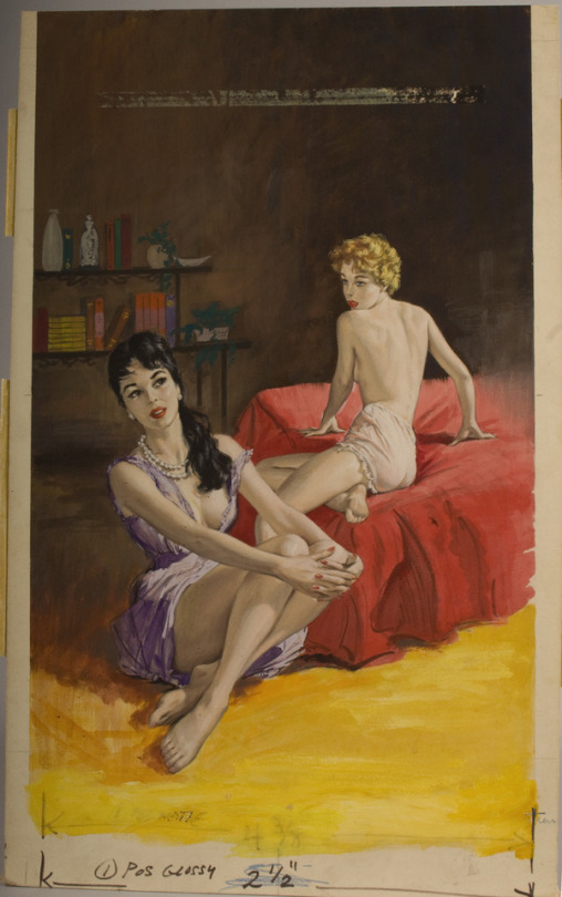 Paul Radar The Path Between 1961 Original Lesbian Vintage Pulp Cover Illustration