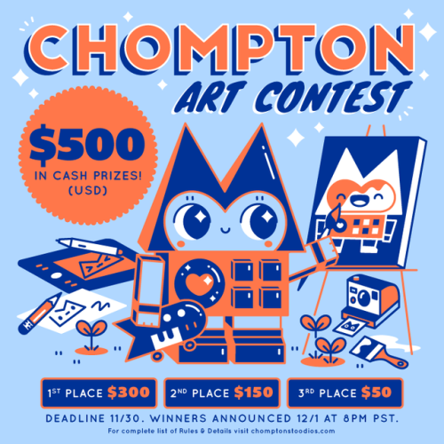 My pal @chompton_ is having an art contest on Instagram! Super thrilled we’ve been collaborating on 