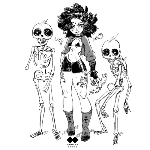 godivaghoul:some sketches of my little necromancer oc 