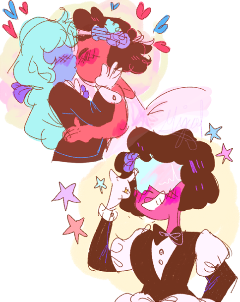 basofy:  some doodles of that wedding episode and that other gay episode which gay