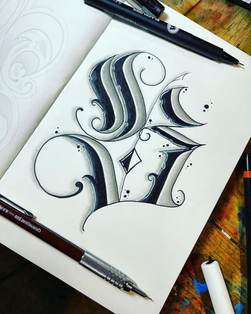 -“B”- -Todays letter of the day, “B” stands for “bitch ass police” -Hand lettering study is getting